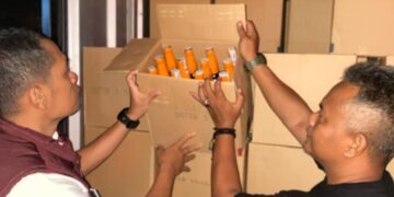 Barang bukti minuman keras hasil razia Polresta Bandung.(Foto:Istimewa)