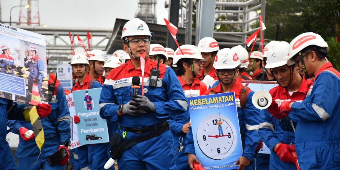 Kegiatan Bulan K3 di Kilang Pertamina Balongan kembali mulai dilaksanakan Safety Campaign atau kampanye aspek safety yang dimulai dari Fungsi Produksi 1. (Dok. Istimewa)