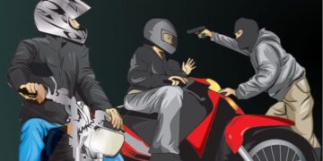 Ilustrasi pelaku pencurian sepeda motor bawa pistol.(Foto:Istimewa).