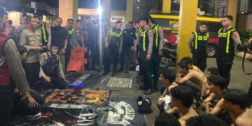 Anggota geng motor 'TOM' saat diamankan ke Mapolresta Bogor Kota.(Foto:Istimewa).