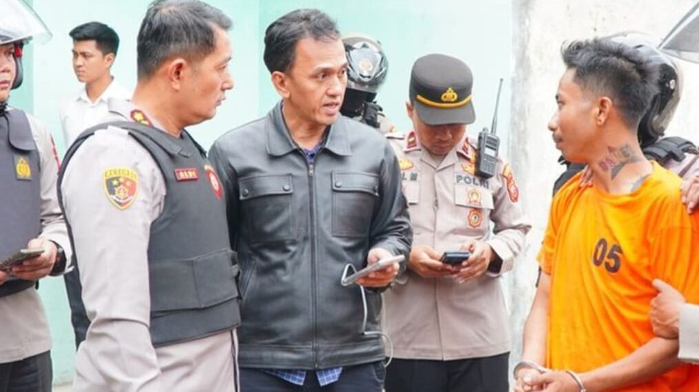 Salah satu anggota geng motor 'Brigez', tersangka pengeroyokan menewaskan juru parkir di Cimaung, Kabupaten Bandung.(Foto:Istimewa).
