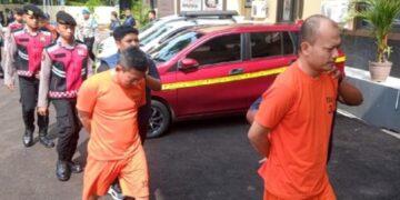 Pelaku penggelapan mobil rental ditangkap Satreskrim Polres Banjar.(Foto:Istimewa).