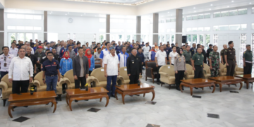 Bupati Garut, Abdusy Syakur Amin, secara resmi membuka Musyawarah Olahraga Kabupaten (Musorkab) Komite Olahraga Nasional Indonesia (KONI) Kabupaten Garut Tahun 2025 di Gedung Pendopo, Kecamatan Garut Kota, Kamis (20/3/2025).