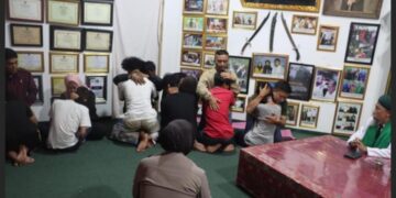 Remaja terlibat tawuran di Pondok Pesantren Dzikir Al-Fath, Sukabumi.(Foto:Istimewa).