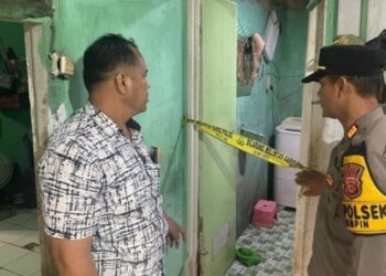 Lokasi kamar mandi tempat IRT, Suwanti ditemukan tewas.(Foto:Istimewa).