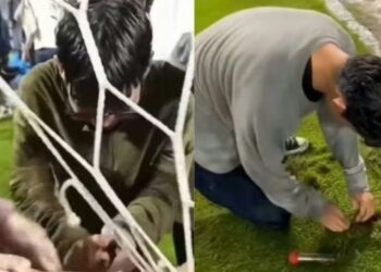 Tangkapan layar oknum bobotoh perusak fasilitas Stadion GBLA.(Foto:Instragam dedimulyadi71)