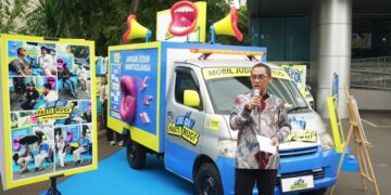 Direktur Jenderal Pengawasan Ruang Digital Komdigi, Alexander Sabar, saat peluncuran Mobil Edukasi #JudiPastiRugi di Kantor Komdigi, Kamis (15/5/2025).(Foto: Humas Komdigi)
