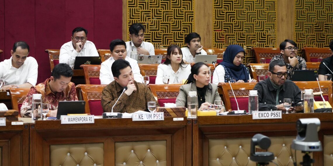 Ketum PSSI Erick Thohir beserta jajaran.(FOTO: Dok. PSSI)