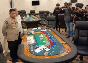 Arena judi konvensional 'Kasino' di ruko Kosambi, Kota Bandung.(Foto:Istimewa).