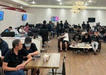 Lokasi praktik perjudian 'Kasino' di ruko di tengah aktivitas Pasar Kosambi, Kota Bandung.(Foto:Istimewa).