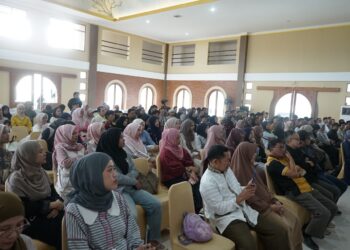 Pelaksanaan Seminar Youth Preneurship 2025 di Gedung Flos Hall, Jalan Mustafa Kamil, Tarogong Kidul, Kabupaten Garut, Kamis (19/6/2025). (Foto: Sofyan Fauzi/ Ilham Kautsar/ Diskominfo Kab. Garut)