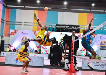 Sebanyak 270 atlet mengikuti seleksi nasional (seleknas) sepak takraw Piala Menpora 2025 di GBK Arena, Jakarta, Sabtu (21/6). Seleknas digelar untuk menghadapi SEA Games Thailand. (foto:Andre/kemenpora.go.id)
