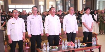 Halal Bihalal Kesatuan Niaga Celluler Indonesia (KNCI) Garut yang bertempat di Gedung Patriot Graha Bela Negara, Jalan Pananjung, Kecamatan Tarogong Kaler, Kabupaten Garut, Rabu (11/6/2025).(Foto: Anggana MKK/ Sofyan Fauzi/ Diskominfo Kabupaten Garut)