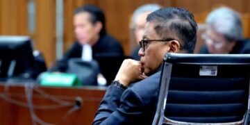 Sekjen PDIP, Hasto Kristiyanto, saat menjalani sidang tuntutan di Pengadilan Tipikor, Jakarta Pusat.(Foto:Istimewa).