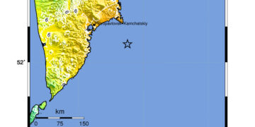 Gempa di lepas pantai Rusia.(IMAGE: BMKG)