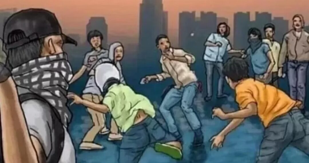 Ilustrasi aksi tawuran.(Foto:Istimewa).