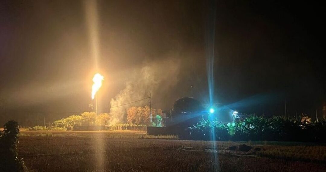 Insiden kebocoran pipa gas disertai ledakan di area PT Pertamina Regional 2 Zona 7 Field, Kabupaten Subang.(Foto:Istimewa).