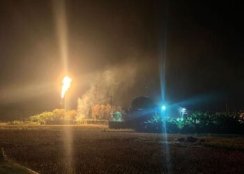 Insiden kebocoran pipa gas disertai ledakan di area PT Pertamina Regional 2 Zona 7 Field, Kabupaten Subang.(Foto:Istimewa).