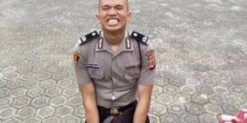Alvian Maulana Sinaga, (23), oknum Bintara Polisi, terduga pembunuh Putri Apriyani (21).(Foto:Istimewa).