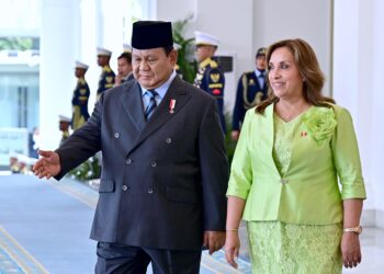 Presiden Republik Indonesia Prabowo Subianto dan Presiden Republik Peru Dina Ercilia Boluarte Zegarra.(Foto: Setneg)