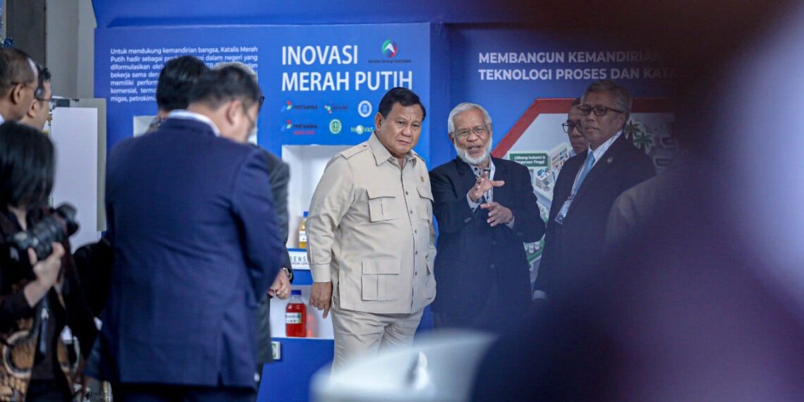 Presiden Republik Indonesia, Prabowo Subianto, di Sasana Budaya Ganesha (Sabuga), Institut Teknologi Bandung (ITB), Kamis (7/8).(Foto: Dok. Humas Pemkot Bandung)