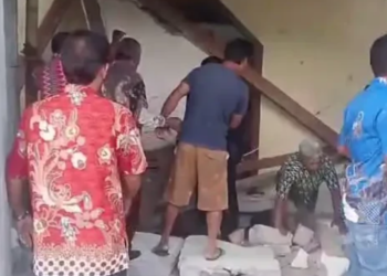 Foto : Kondisi pascagempa M6.0 yang mengguncang wilayah Kabupaten Poso, Provinsi Sulawesi Tengah pada Minggu (17/8) pukul 05.38 WIB (Istimewa)