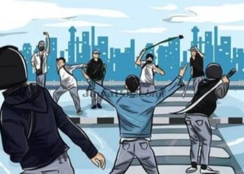Ilustrasi aksi tawuran.(Foto:Istimewa).