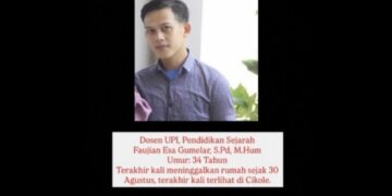 Dosen Universitas Pendidikan Indonesia (UPI), Faujian Esa Gumilar (34).