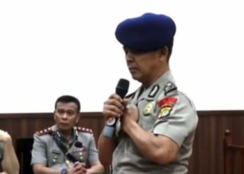 Bripka Rohmat saat menjalani sidang Komisi Kode Etik Polri (KKEP).(Foto:Istimewa).