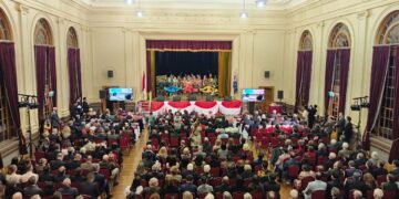Tim Muhibah Angklung dari Bandung, Jawa Barat di Australia.