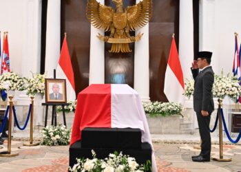 Menteri Luar Negeri Sugiono memberikan penghormatan.(Foto: Dok. Kemlu)