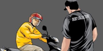 Ilustrasi debt collector, atau biasa disebut mata elang.(Foto:Istimewa).