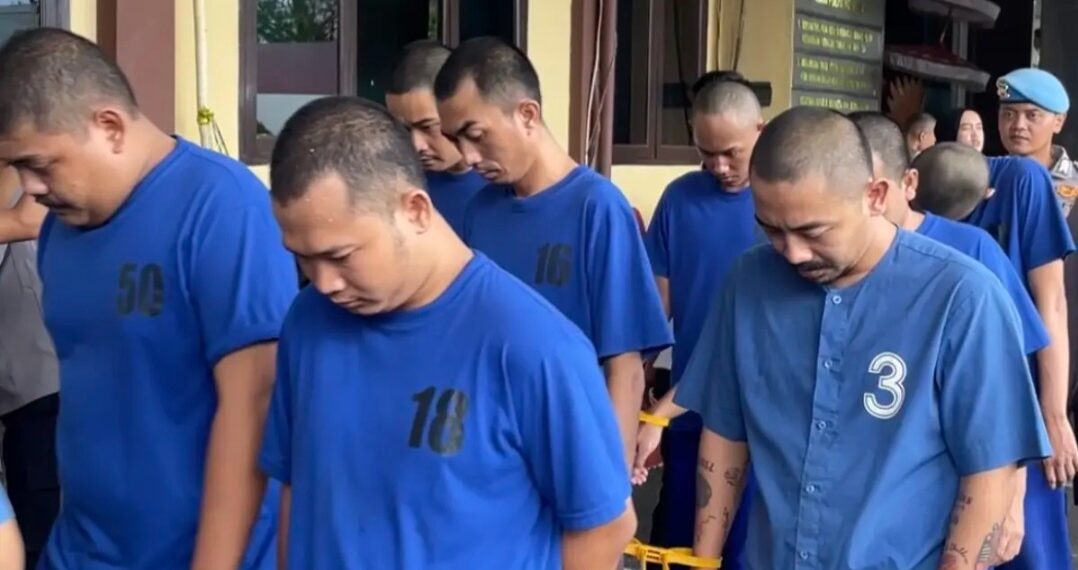 Para tersangka penyalahgunaan narkoba diamankan Polres Tasikmalaya Kota.(Foto:Istimewa).