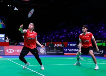 Ganda campuran Indonesia, Adnan Maulana/Indah Cahya Sari Jamil.(Foto: Humas PBSI)