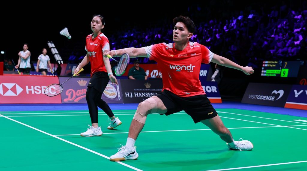 Pasangan ganda campuran Adnan Maulana/Indah Cahya Sari Jamil.(Foto: Humas PBSI)