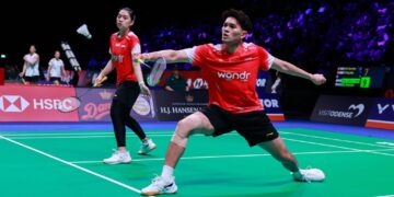 Pasangan ganda campuran Adnan Maulana/Indah Cahya Sari Jamil.(Foto: Humas PBSI)