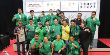 Tim gulat Jatim.(Foto: Humas KONI)