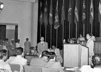 Konferensi Asia Afrika (KAA) di Gedung Merdeka Bandung pada 18-25 April 1955.(Foto: Humas Pemkot Bandung)