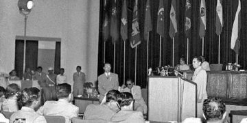 Konferensi Asia Afrika (KAA) di Gedung Merdeka Bandung pada 18-25 April 1955.(Foto: Humas Pemkot Bandung)