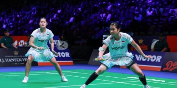 Pasangan ganda putri Lanny Tria Mayasari/Amallia Cahaya Pratiwi.(Foto: Humas PBSI)