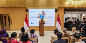 Dok. Biro Komunikasi Kemenekraf - Menteri Ekonomi Kreatif, Teuku Riefky Harsya, memberi sambutan pada seremoni penutupan Paviliun Indonesia di ajang Osaka World Expo 2025, Osaka, Senin (13/10/2025).