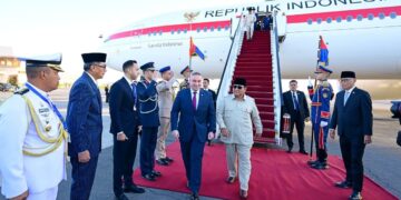 Presiden Prabowo Subianto tiba di Mesir.(Foto: Setneg)