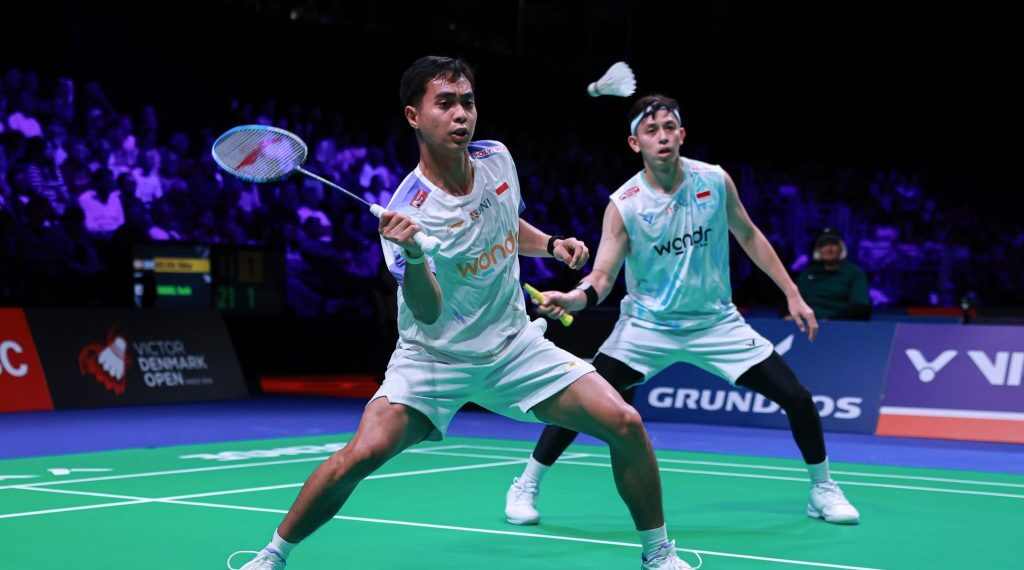 Pasangan ganda putra Indonesia Muhammad Rian Ardianto/Rahmat Hidayat.(Foto: Humas PBSI)