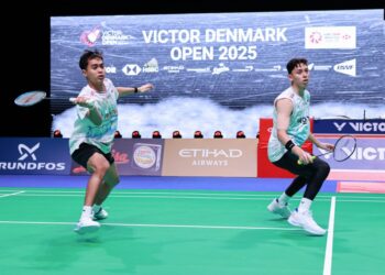 Ganda putra Indonesia Muhammad Rian Ardianto/Rahmat Hidayat.(Foto: Humas PBSI)