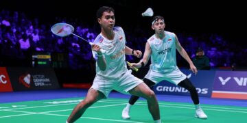 Pasangan ganda putra Indonesia Muhammad Rian Ardianto/Rahmat Hidayat.(Foto: Humas PBSI)
