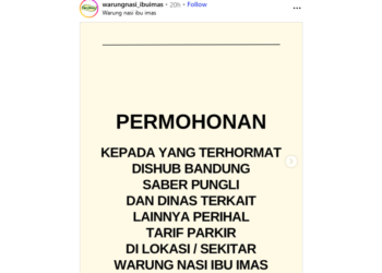 Tangkapan layar akun Instagram Warung Nasi Ibu Imas.
