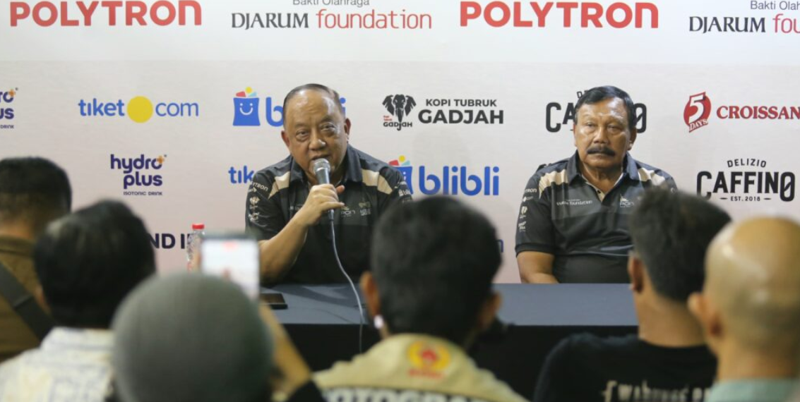 Ketua Umum (Ketum) KONI Pusat Letjen TNI Purn Marciano Norman dalam konferensi pers yang digelar di Media Center PON Bela Diri Kudus 2025.(Foto: Istimewa)