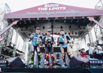 Hasil kualifikasi MotoGP Mandalika 2025 yang digelar di Pertamina Grand Prix of Indonesia 2025 Mandalika, NTB, Sabtu (4/10), mencatatkan rider Aprilia Racing Marco Bezzecchi berhasil menjadi yang tercepat, hasil ini juga menyegel posisi start untuk balapan utama MotoGP esok hari (Minggu, 5/10). (foto: Injourney)