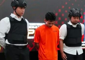 NS (27), pelaku pembunuhan Ilham Pirmansyah (21), pegawai konter handphone di Jalan Sukamulya, Kota Bandung.(Foto:Istimewa).