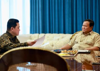 Menteri Pemuda dan Olahraga (Menpora) RI Erick Thohir mendapat tiga arahan dari Presiden Prabowo Subianto terkait prioritas kesejahteraan para atlet. Tiga arahan itu diberikan Presiden dalam rapat dengan Menpora di Istana Merdeka, Jakarta, Selasa (25/11) sore.(foto:BPMI)
